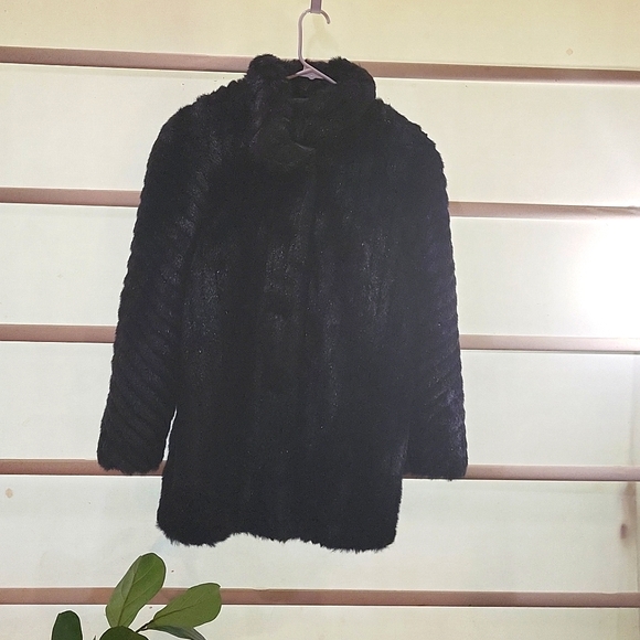 Sears Jackets & Blazers - Vintage Sears Faux Fur Women's Coat Black  Size 12